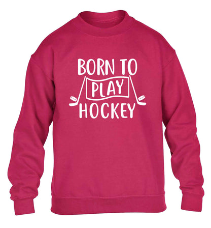 Born to play hockey children's pink sweater 12-13 Years
