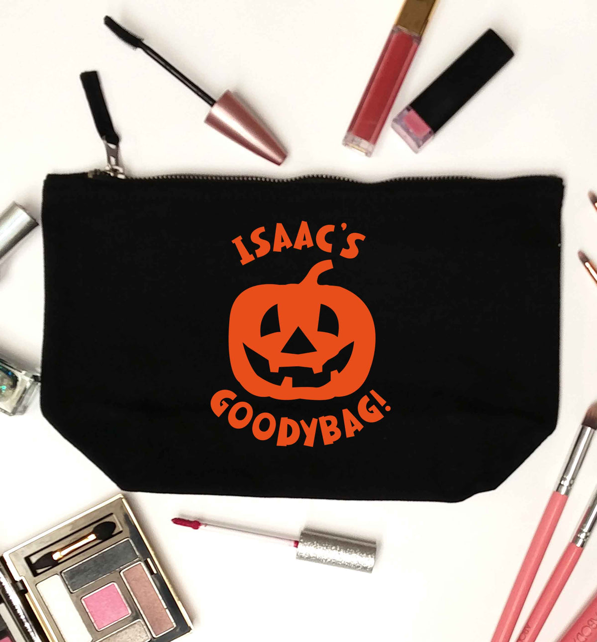 Pumpkin Pie black makeup bag