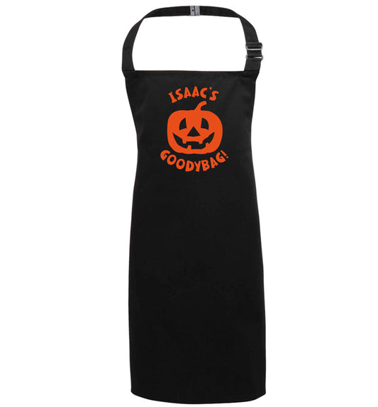 Pumpkin on Way black apron 7-10 years