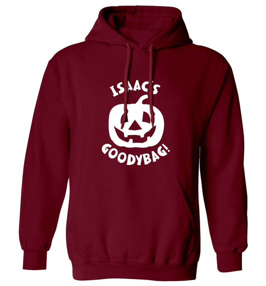 Pumpkin on Way adults unisex maroon hoodie 2XL