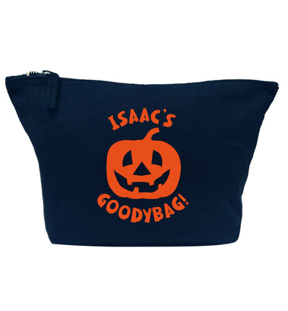 Pumpkin Pie navy makeup bag
