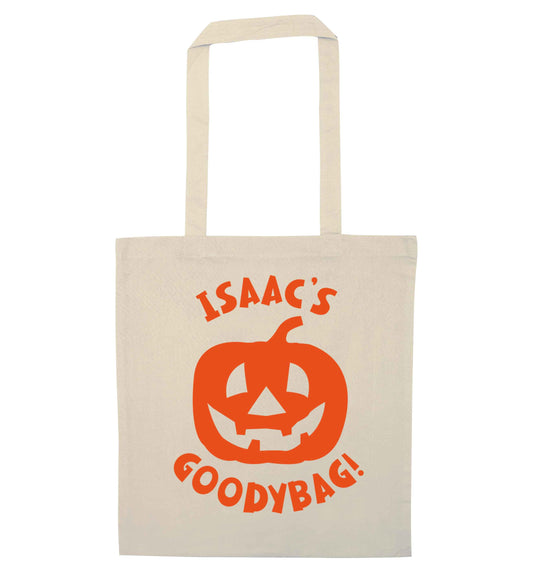 Pumpkin on Way natural tote bag