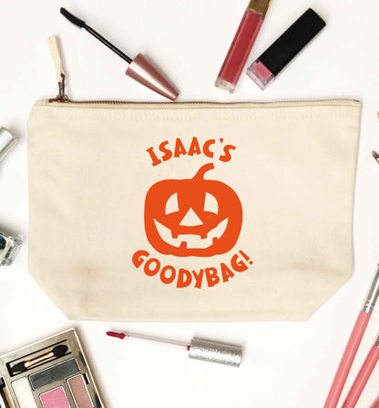 Pumpkin on Way natural makeup bag