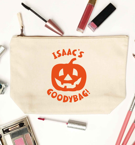 Pumpkin on Way natural makeup bag