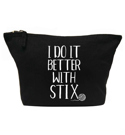I do it better with stix (knitting) | makeup / wash bag