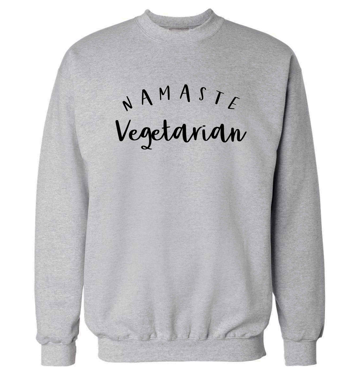 Namaste vegetarian Adult's unisex grey Sweater 2XL