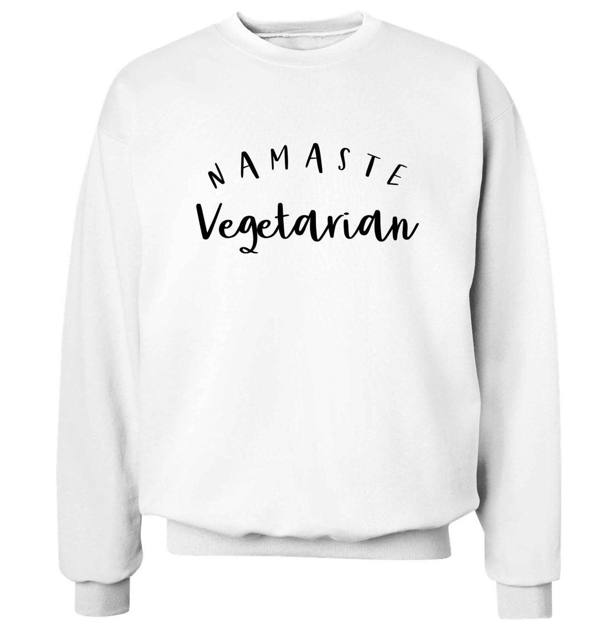 Namaste vegetarian Adult's unisex white Sweater 2XL