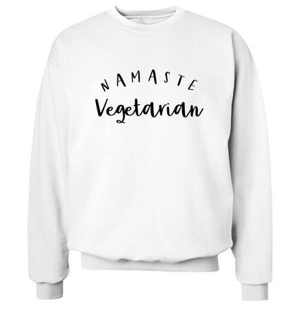 Namaste vegetarian Adult's unisex white Sweater 2XL