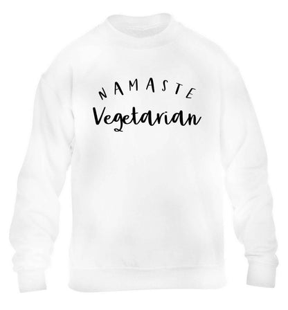 Namaste vegetarian children's white sweater 12-13 Years