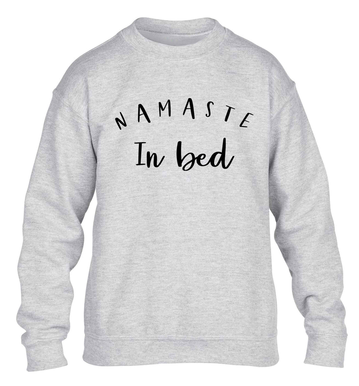 Namaste in bed children's grey sweater 12-13 Years