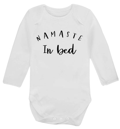 Namaste in bed Baby Vest long sleeved white 6-12 months