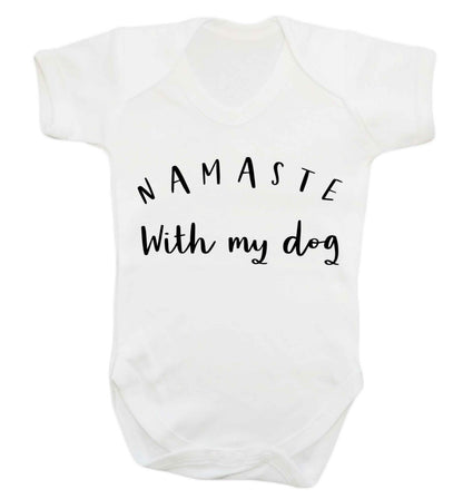 Namaste with my dog Baby Vest white 18-24 months