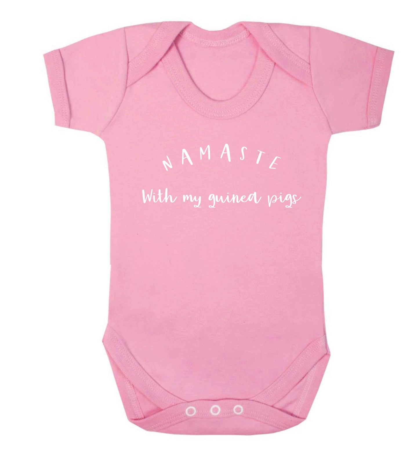 Namaste with my guinea pigs Baby Vest pale pink 18-24 months