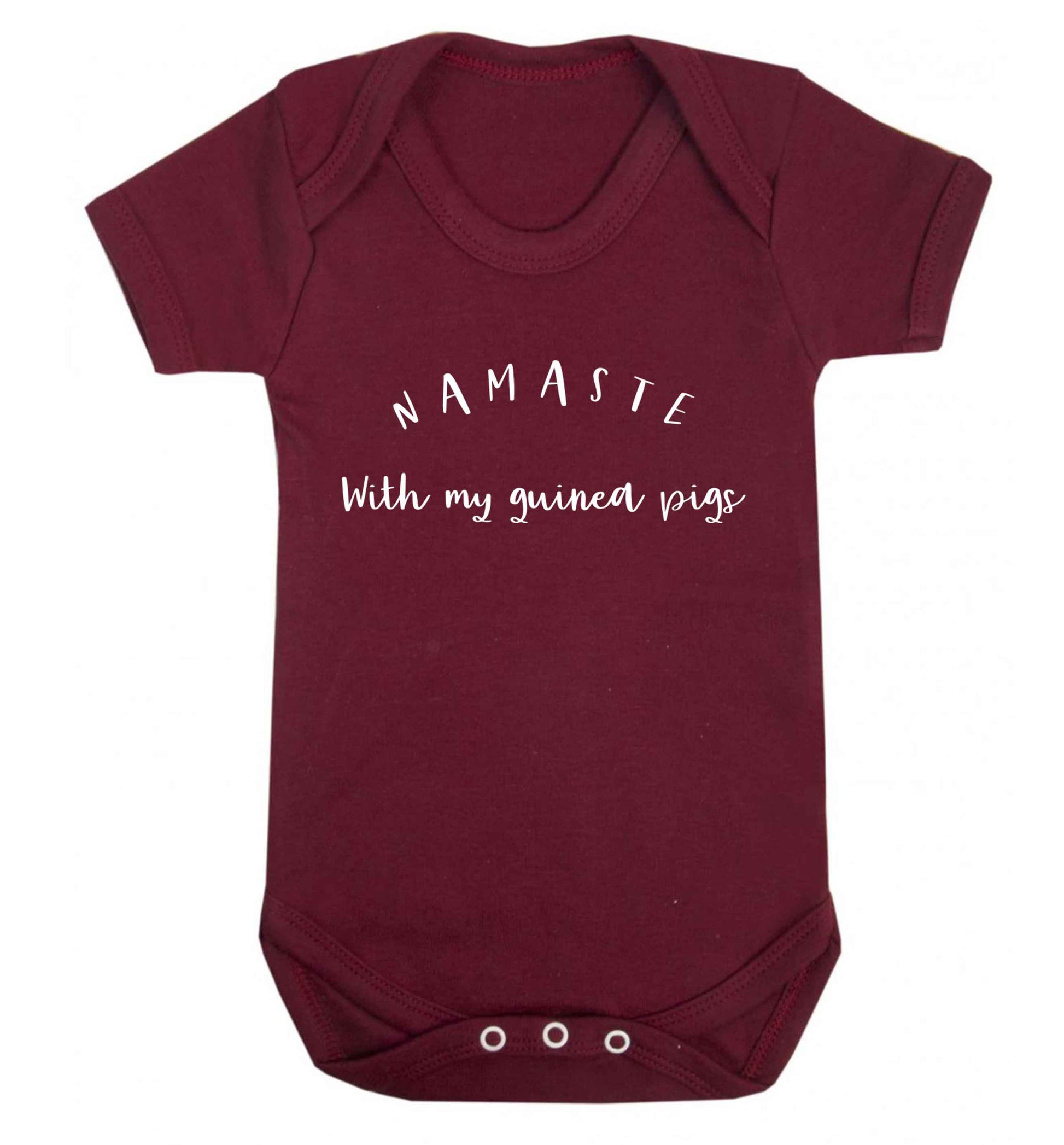 Namaste with my guinea pigs Baby Vest maroon 18-24 months