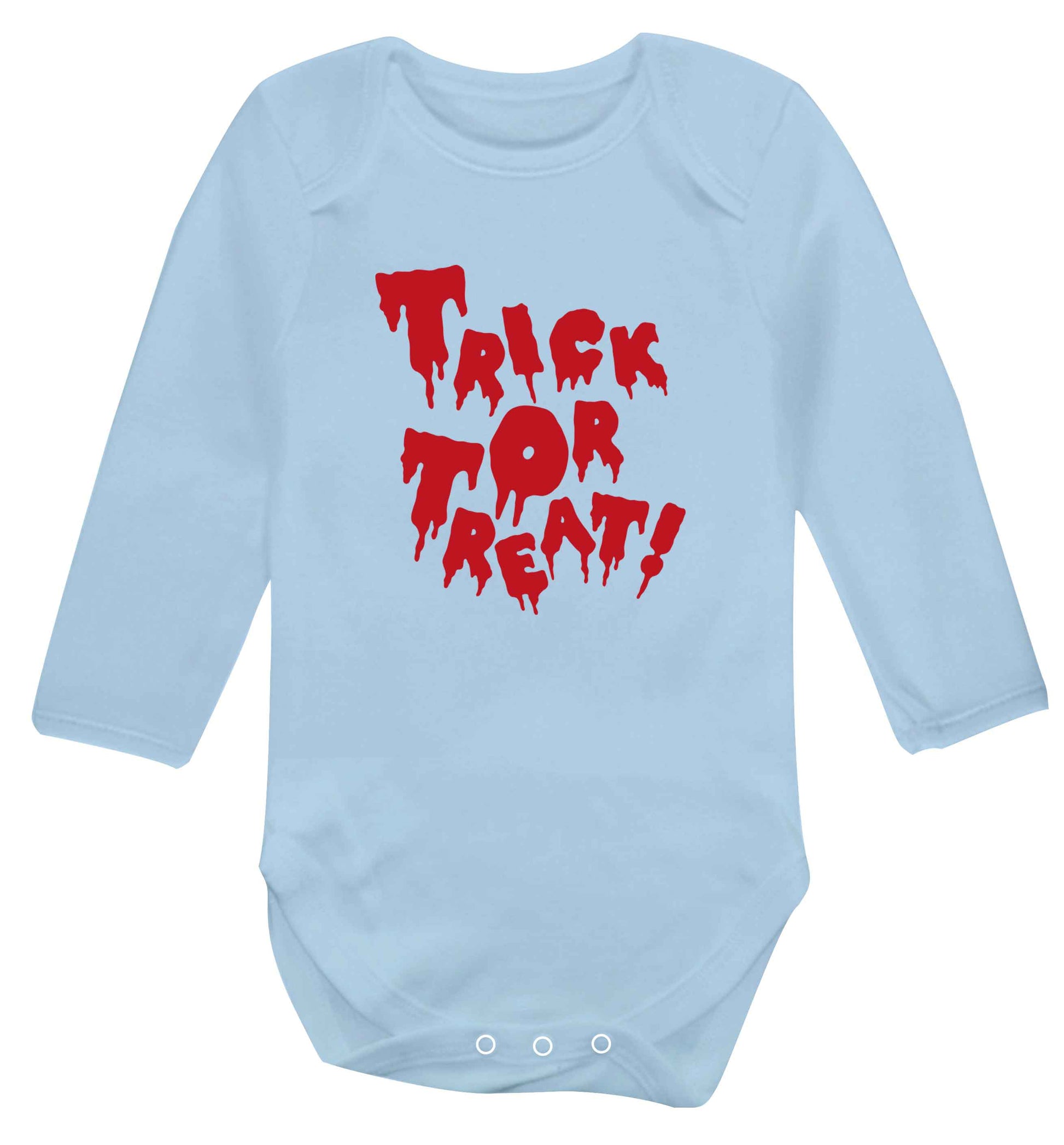 Pumpkin on Way baby vest long sleeved pale blue 6-12 months
