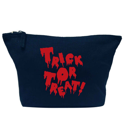Pumpkin on Way navy makeup bag