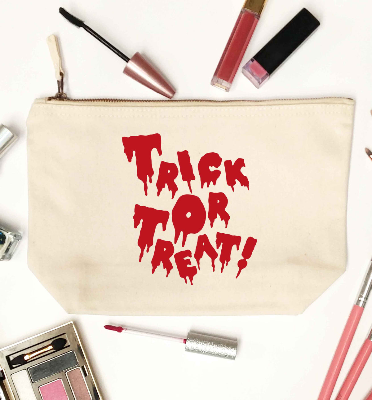 Pumpkin on Way natural makeup bag