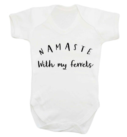 Namaste with my ferrets Baby Vest white 18-24 months