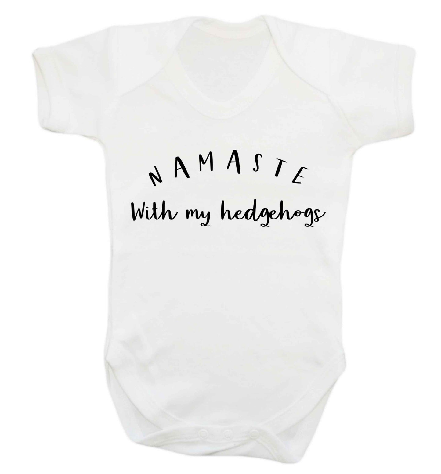 Namaste with my hedgehog Baby Vest white 18-24 months