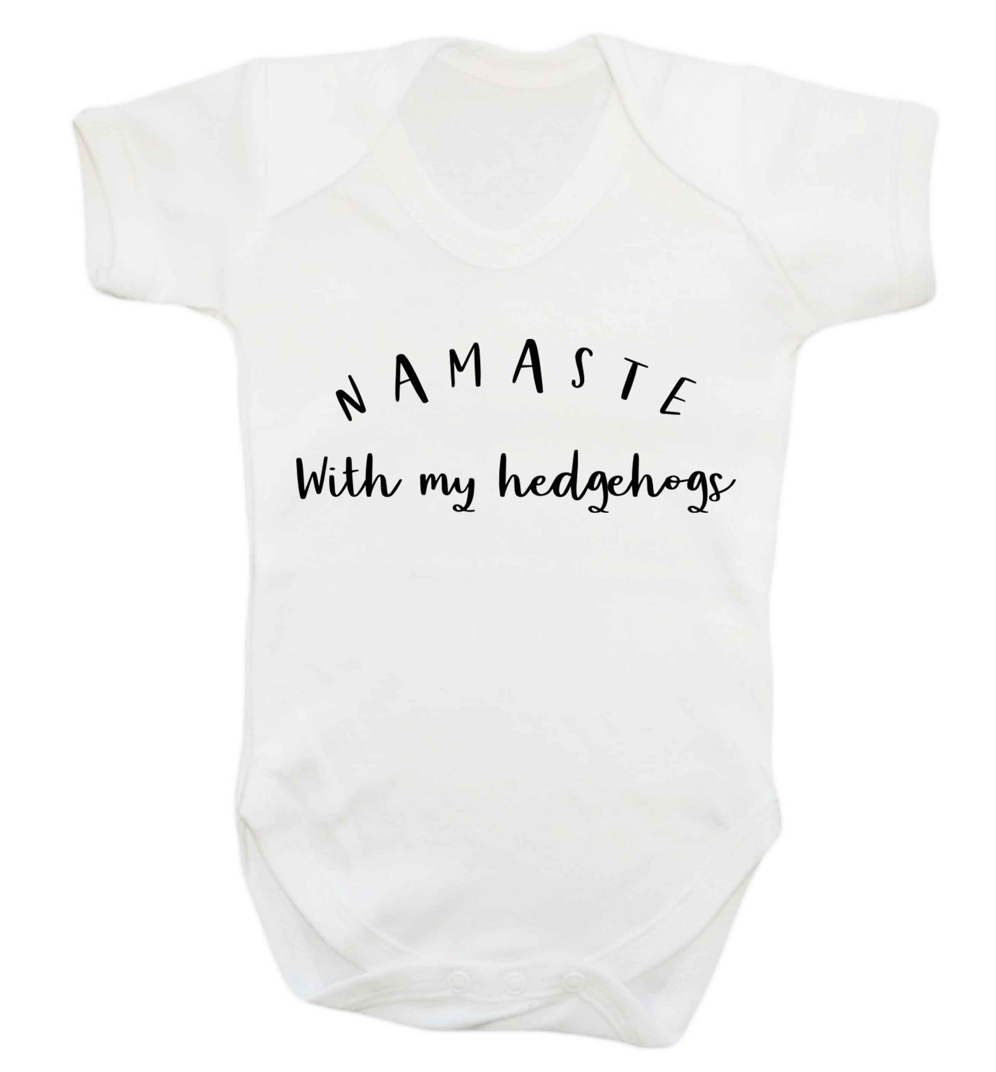 Namaste with my hedgehog Baby Vest white 18-24 months