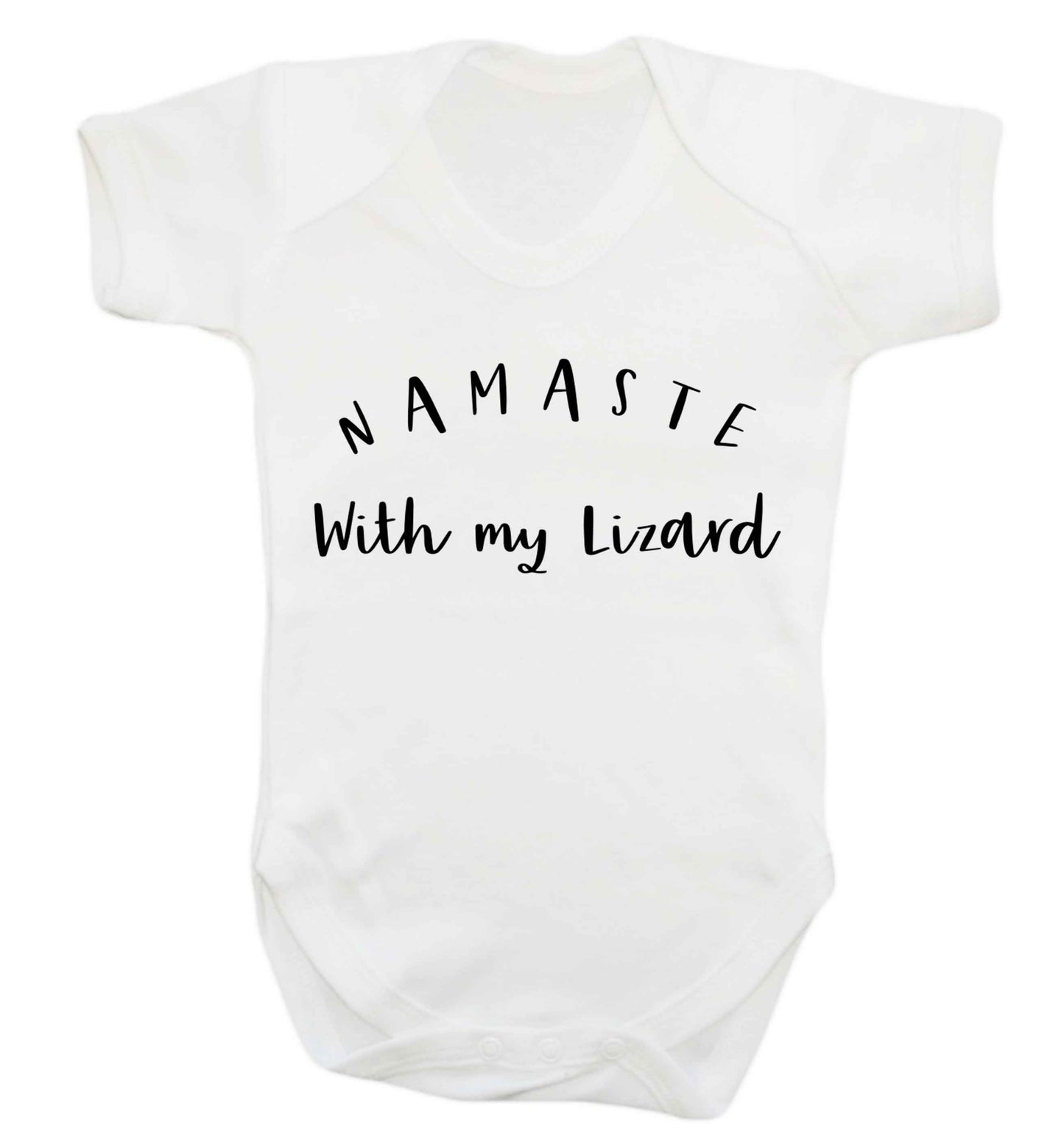 Namaste with my lizard Baby Vest white 18-24 months