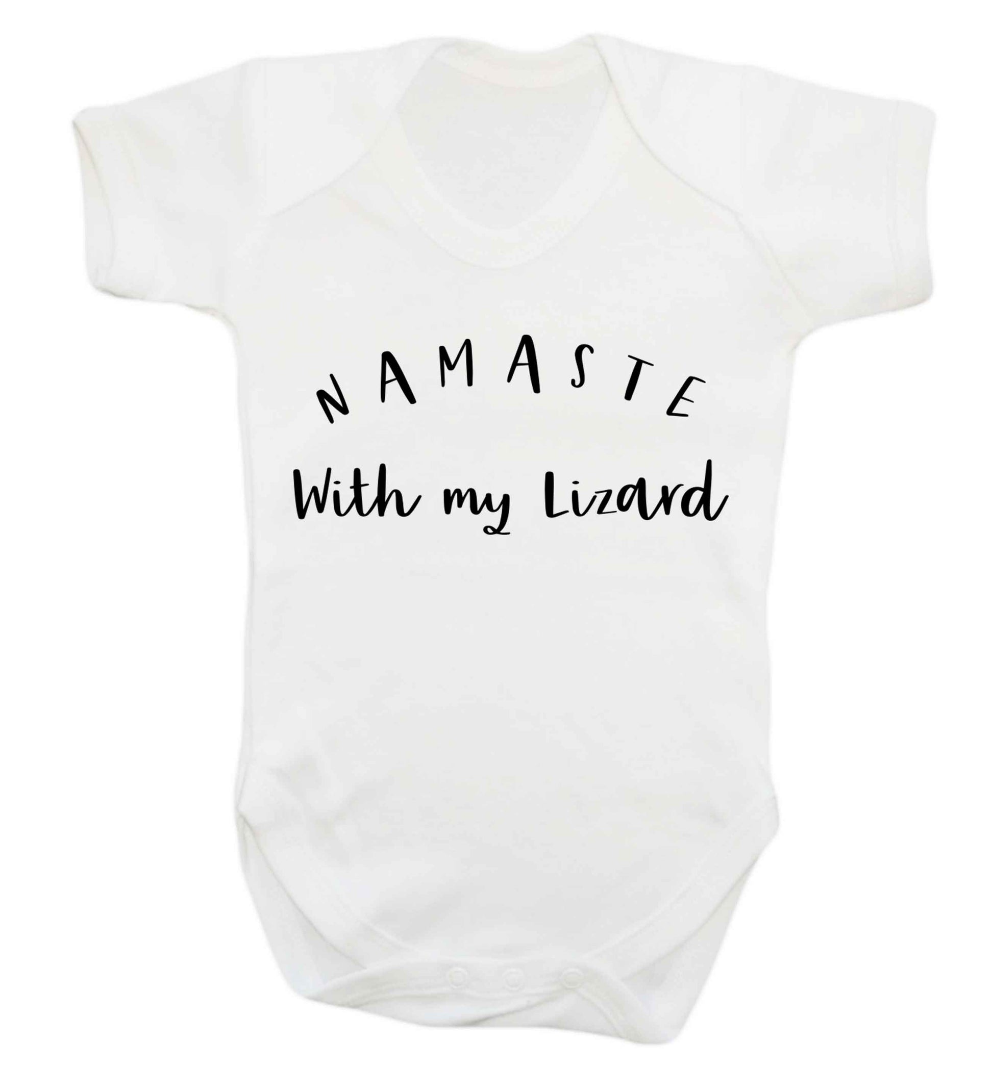 Namaste with my lizard Baby Vest white 18-24 months