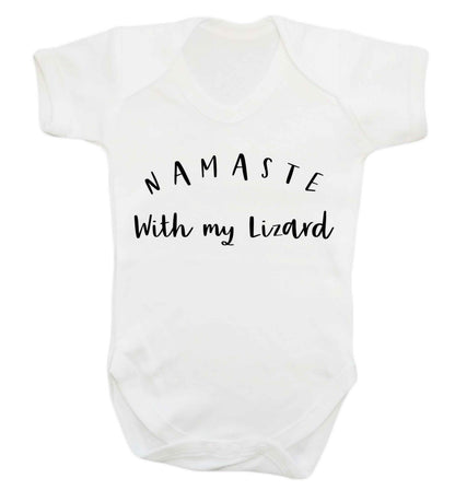 Namaste with my lizard Baby Vest white 18-24 months