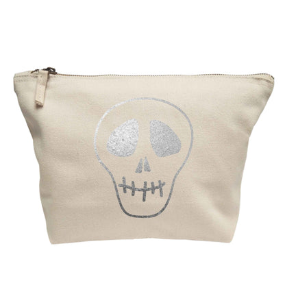 Metallic silver skull | Makeup / wash bag