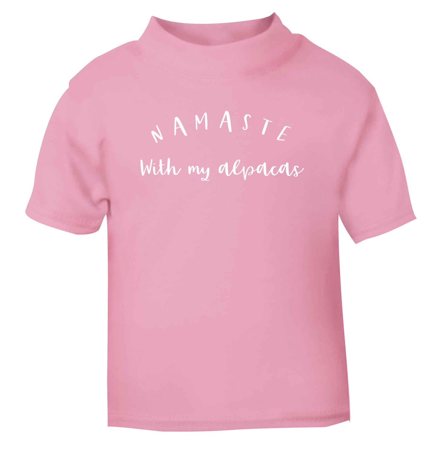 Namaste with my alpacas light pink Baby Toddler Tshirt 2 Years