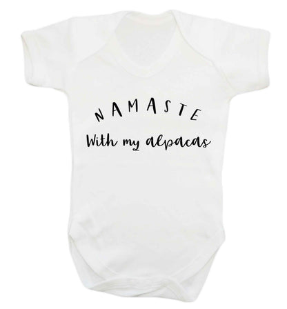 Namaste with my alpacas Baby Vest white 18-24 months