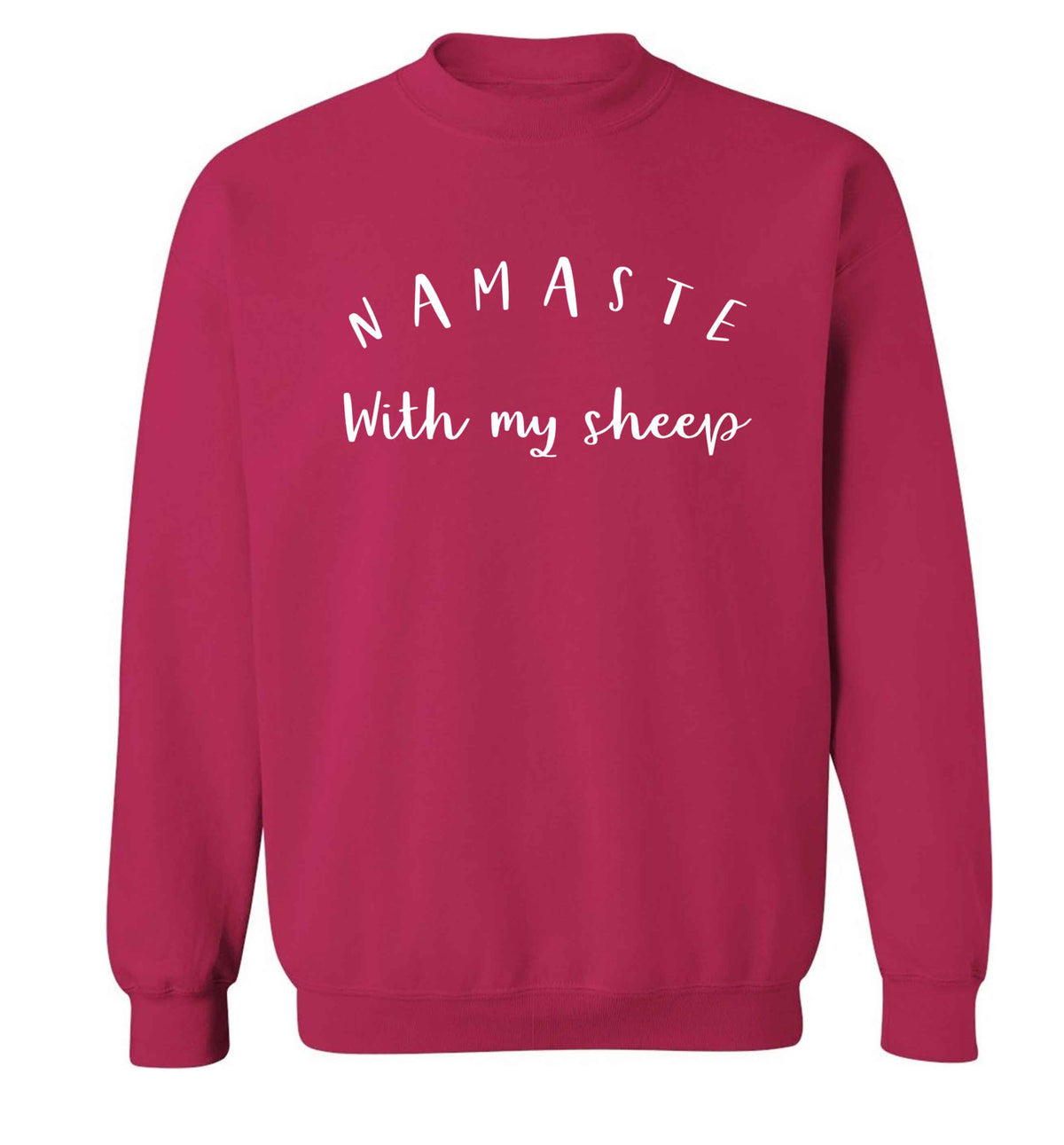 Namaste with my sheep Adult's unisex pink Sweater 2XL