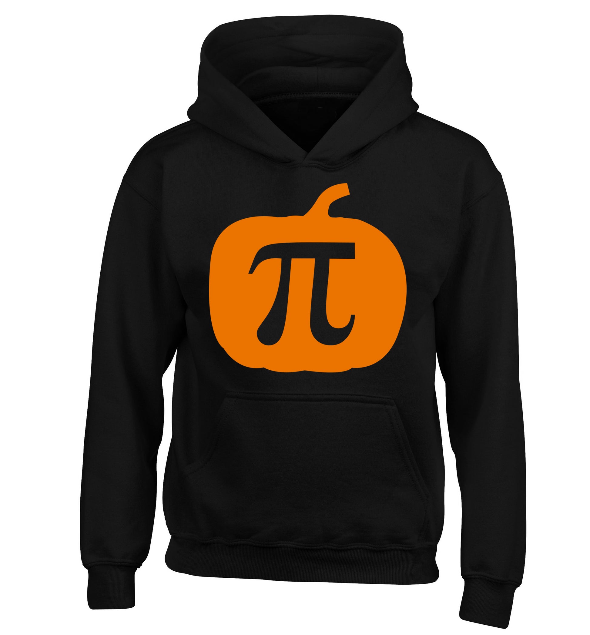 Pumpkin Pi children's black hoodie 12-13 Years