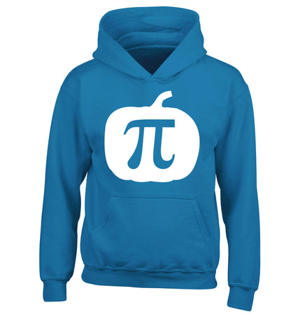 Pumpkin Pi children's blue hoodie 12-13 Years