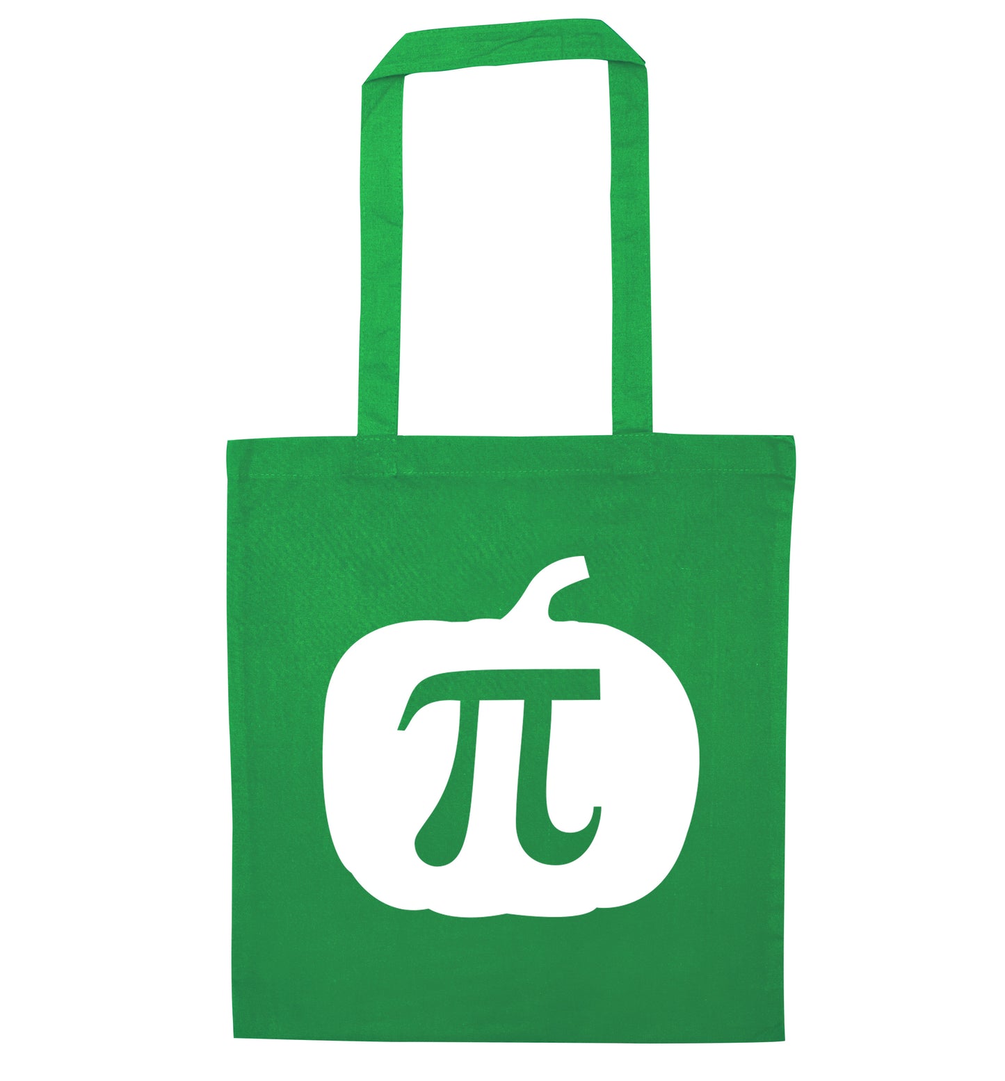 Pumpkin Pi green tote bag