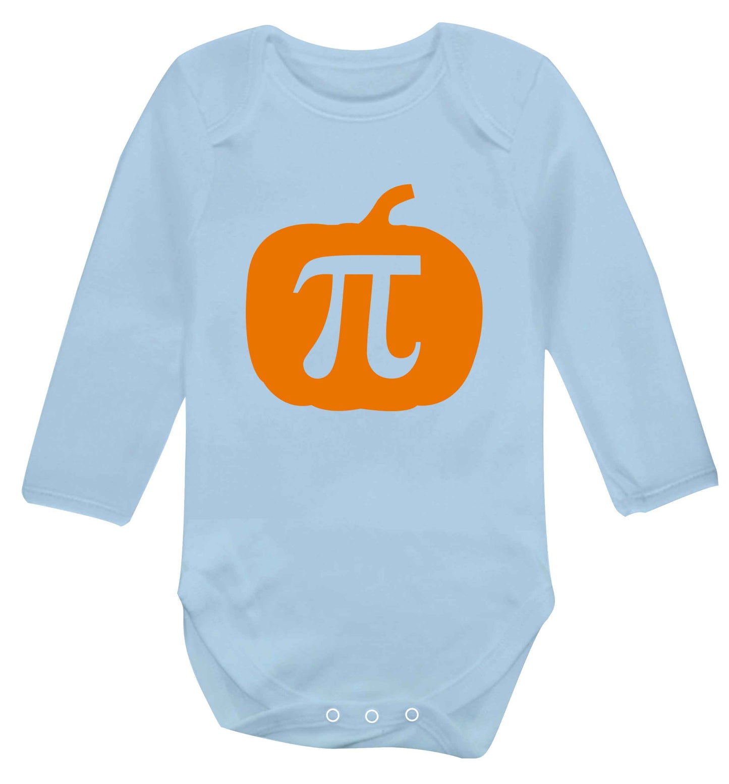 Pumpkin Pie baby vest long sleeved pale blue 6-12 months