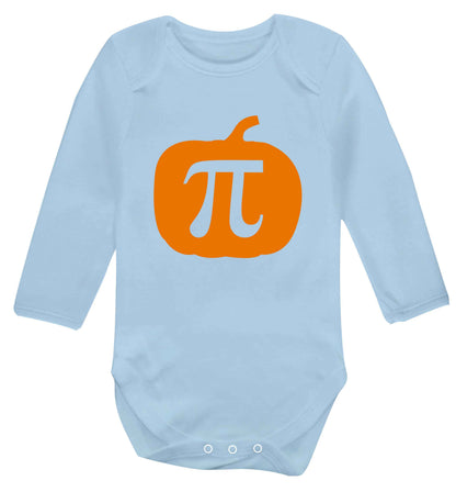 Pumpkin Pie baby vest long sleeved pale blue 6-12 months