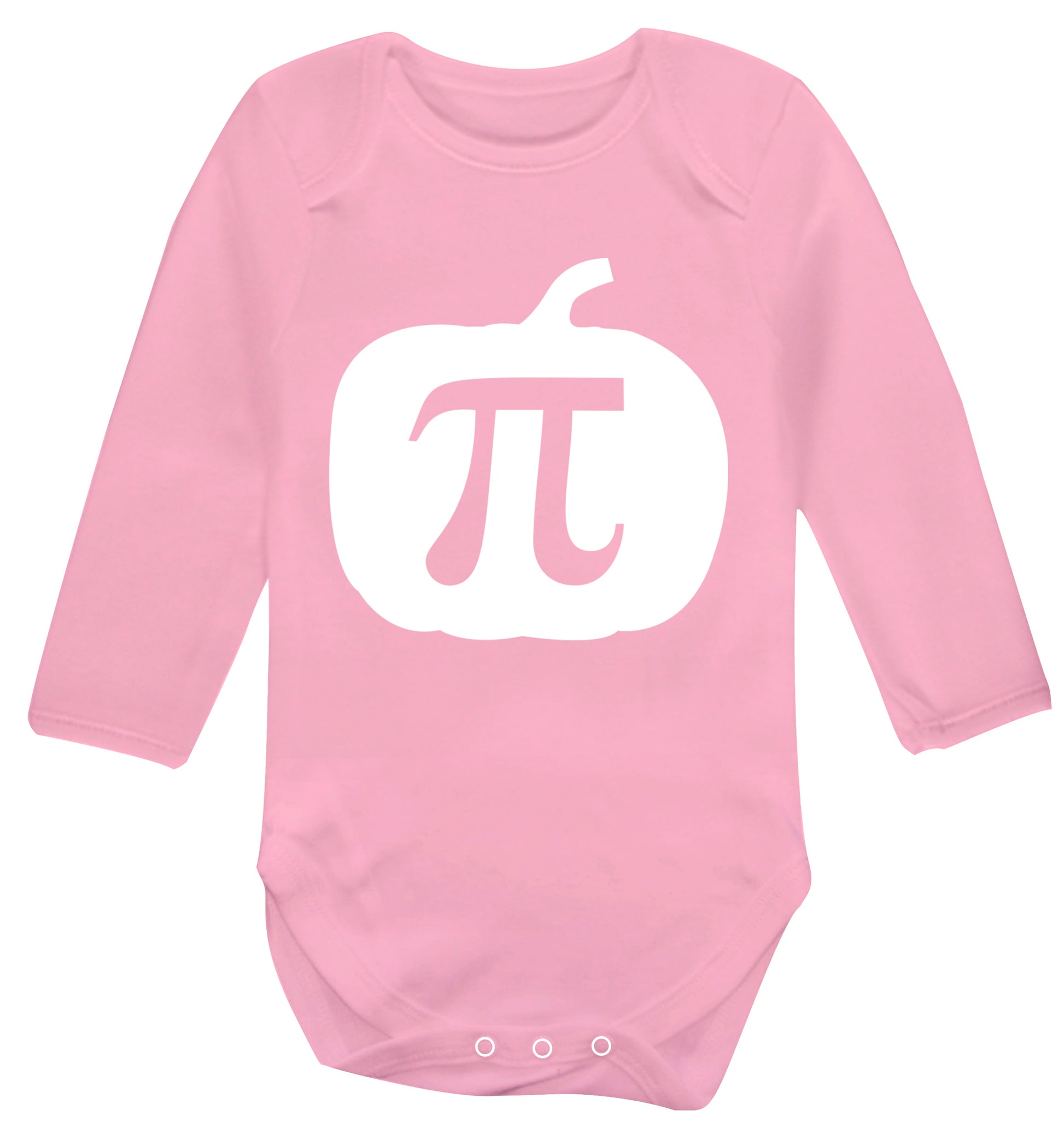 Pumpkin Pi Baby Vest long sleeved pale pink 6-12 months