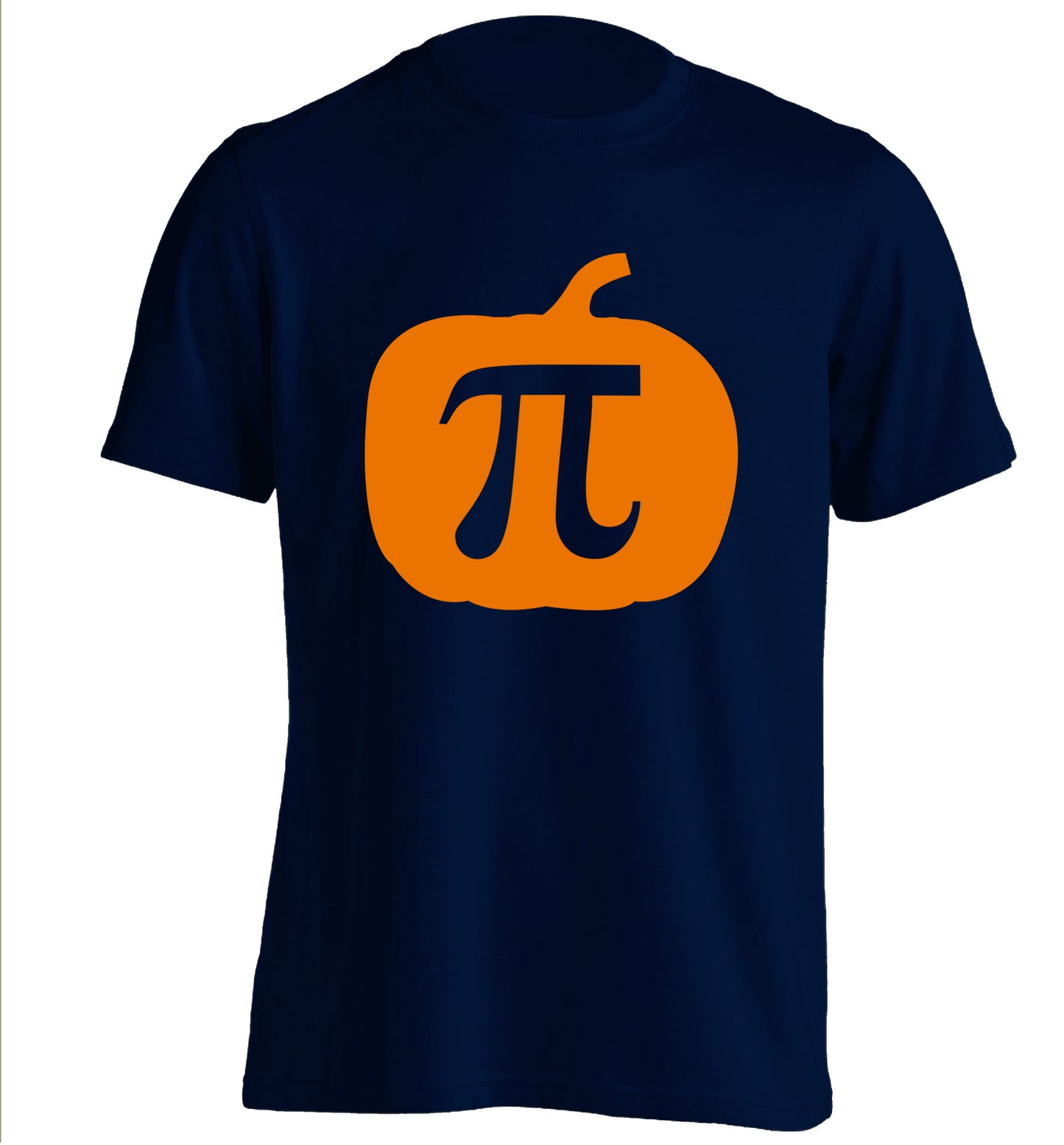 Pumpkin Pi adults unisex navy Tshirt 2XL