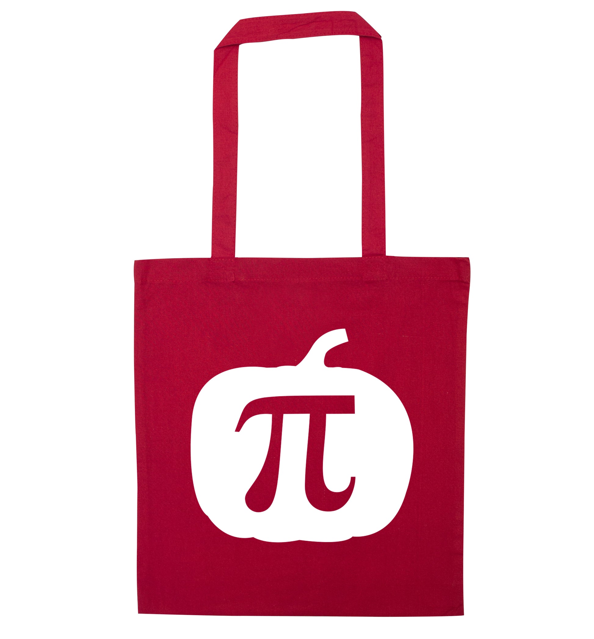 Pumpkin Pi red tote bag
