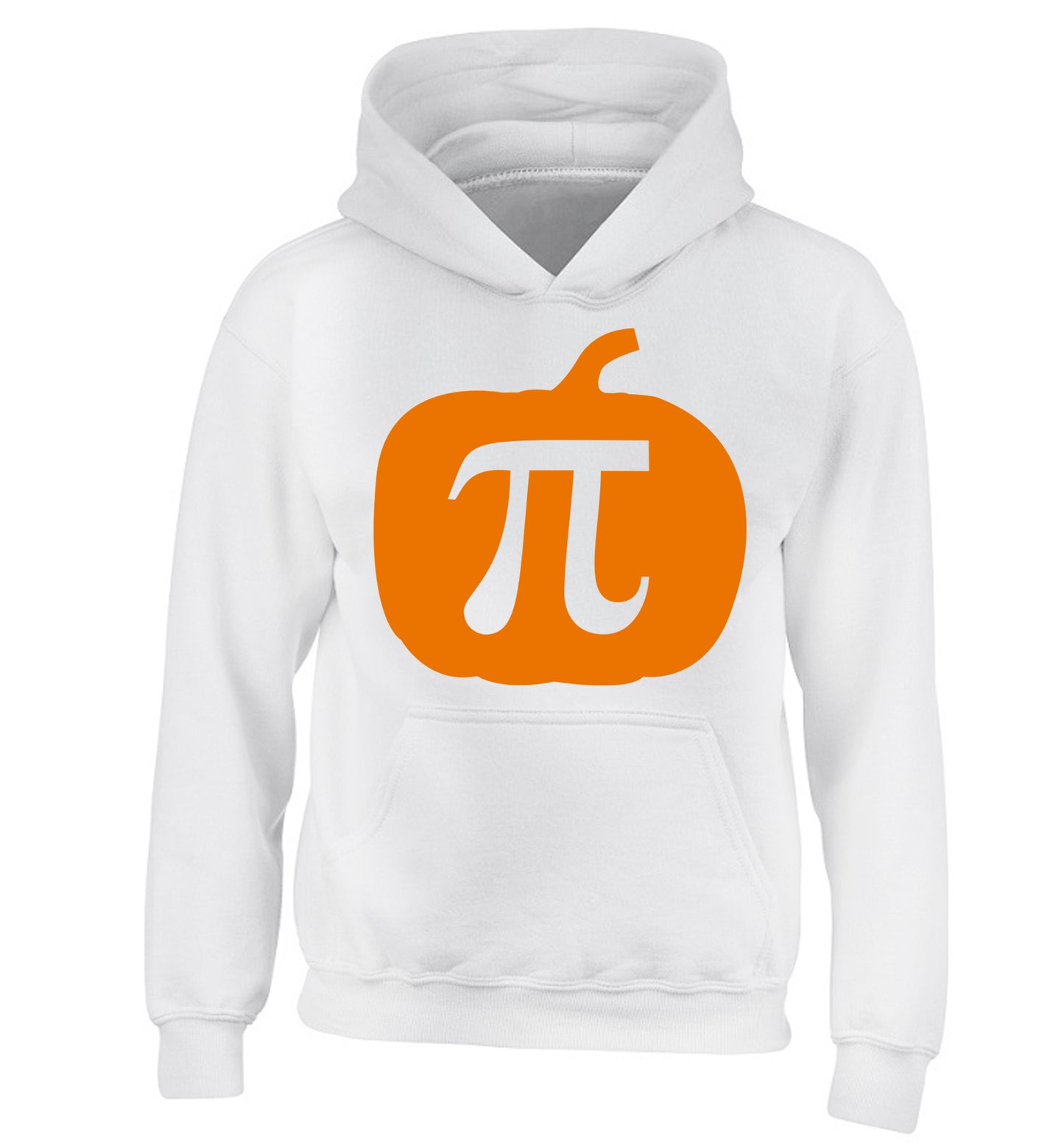 Pumpkin Pi children's white hoodie 12-13 Years