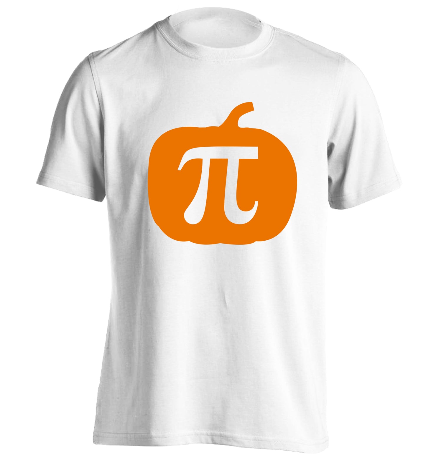 Pumpkin Pi adults unisex white Tshirt 2XL
