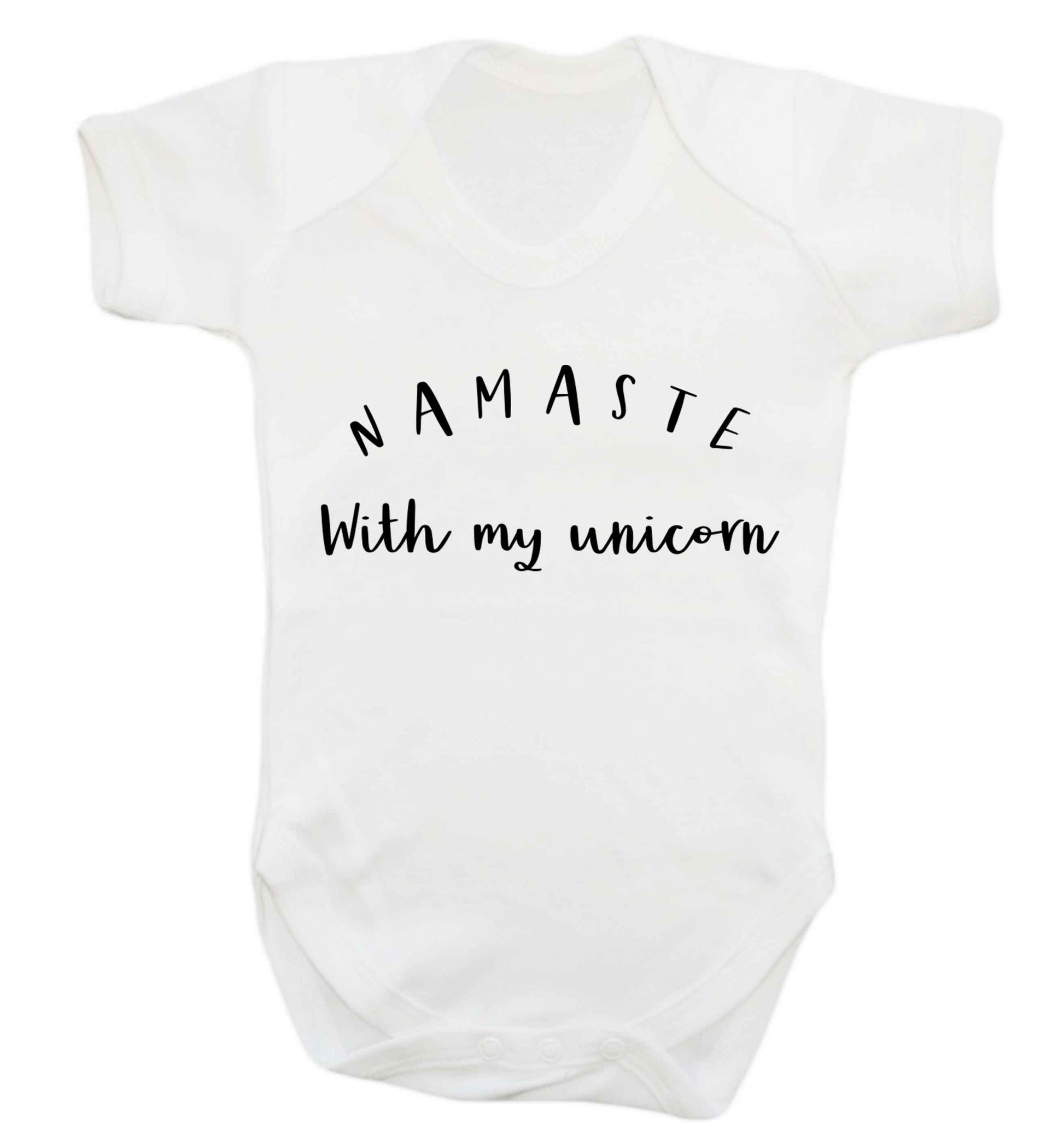 Namaste with my unicorn Baby Vest white 18-24 months