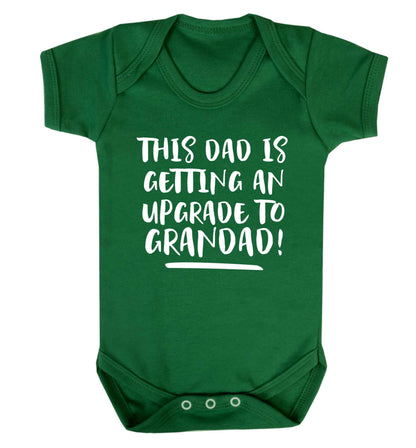 This dad is getting an upgrade to grandad! Baby Vest green 18-24 months