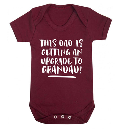 This dad is getting an upgrade to grandad! Baby Vest maroon 18-24 months