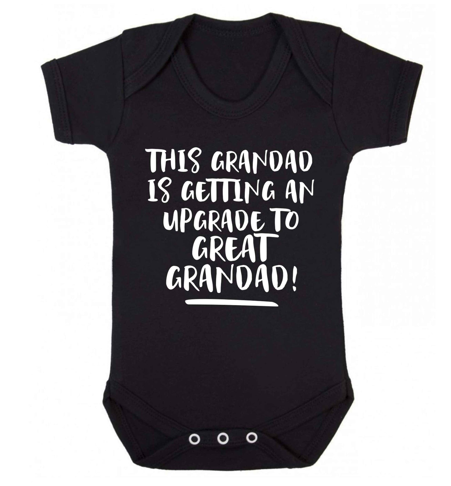 This grandad is getting an upgrade to great grandad! Baby Vest black 18-24 months