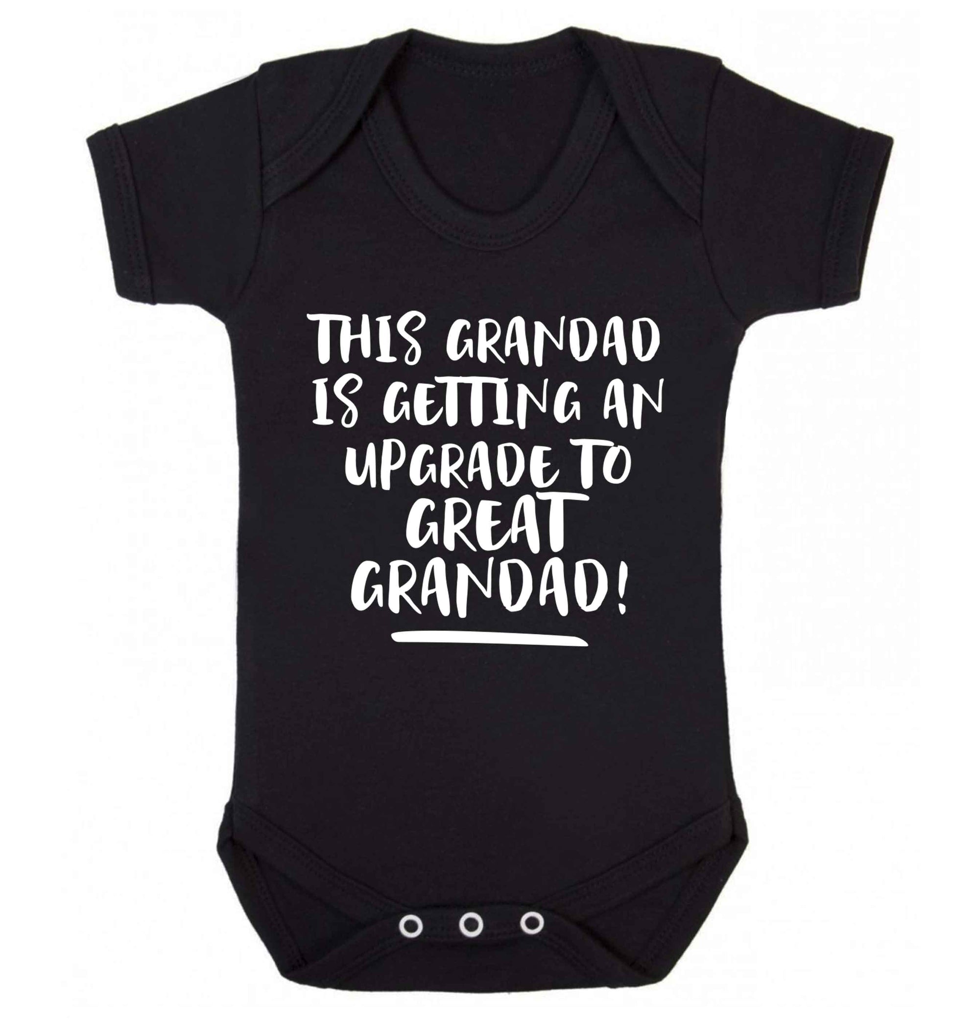 This grandad is getting an upgrade to great grandad! Baby Vest black 18-24 months