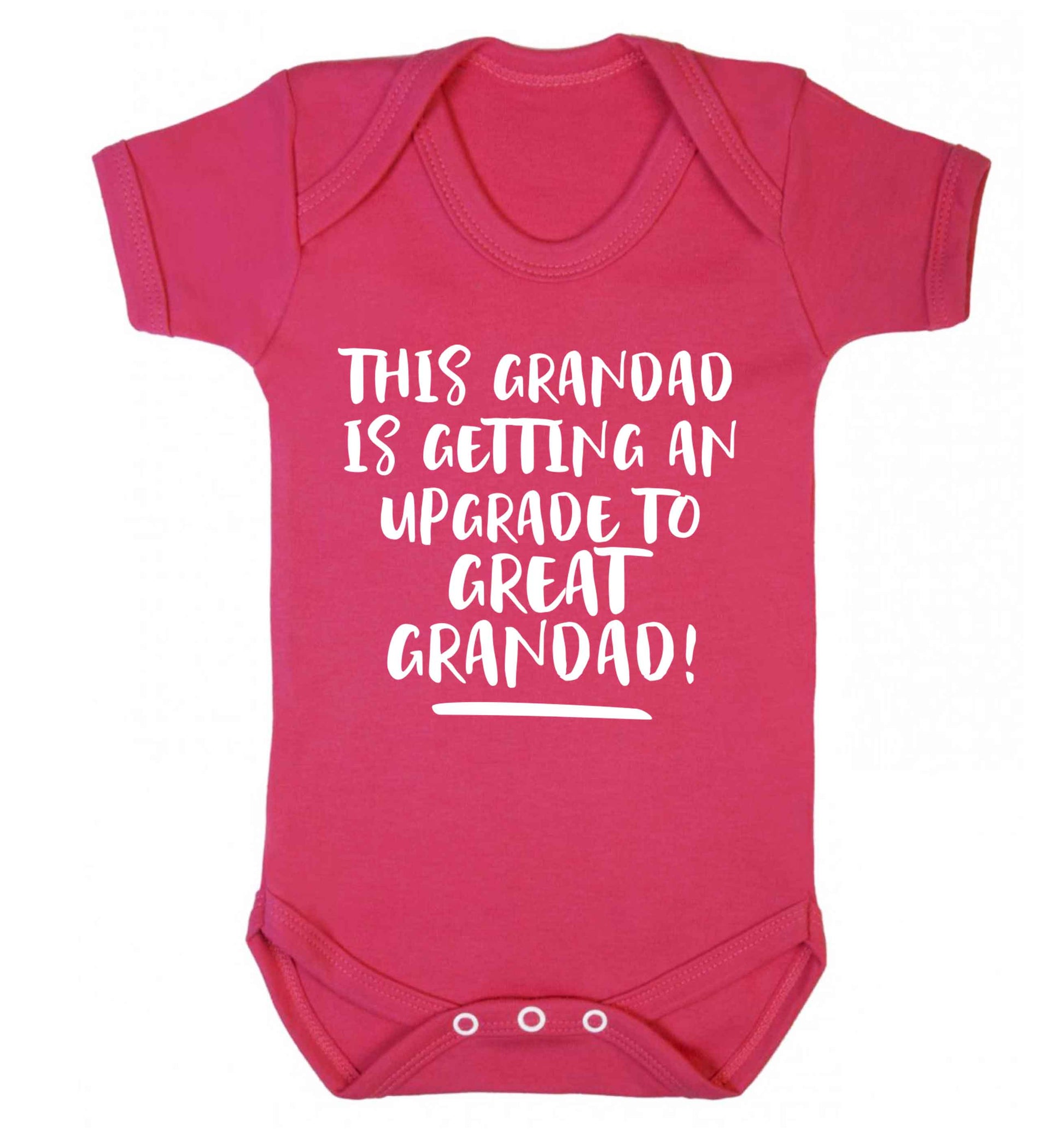 This grandad is getting an upgrade to great grandad! Baby Vest dark pink 18-24 months