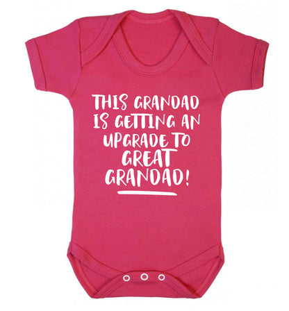 This grandad is getting an upgrade to great grandad! Baby Vest dark pink 18-24 months