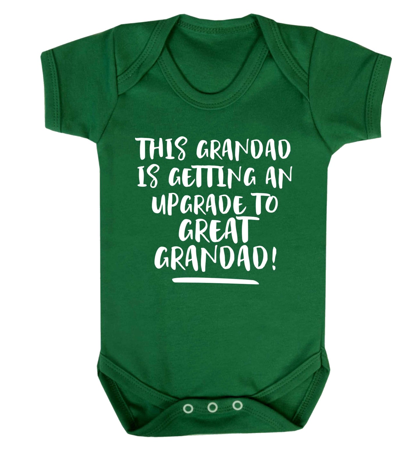 This grandad is getting an upgrade to great grandad! Baby Vest green 18-24 months