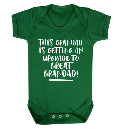 This grandad is getting an upgrade to great grandad! Baby Vest green 18-24 months